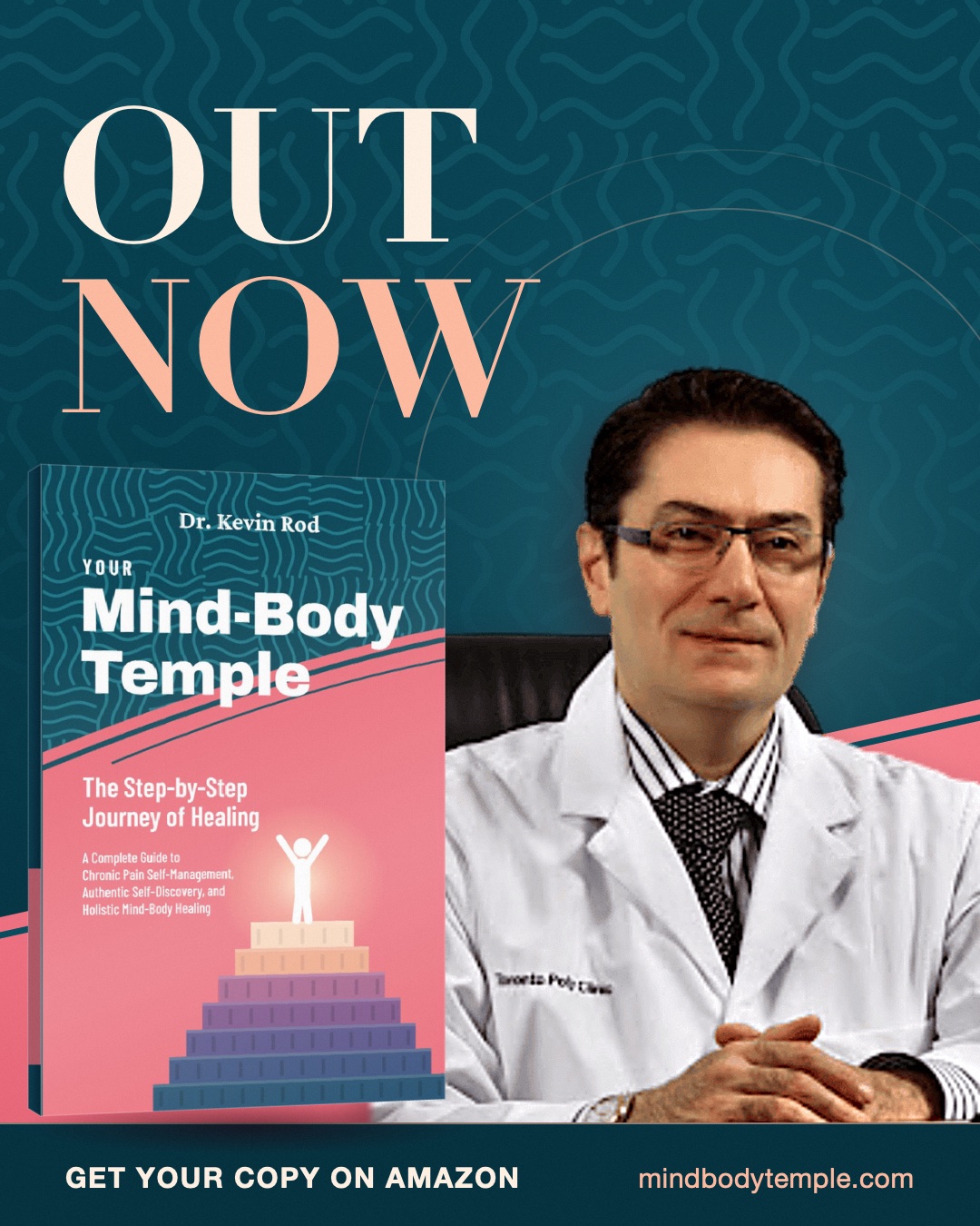Dr. Kevin Rod with the book Your Mind-Body Temple